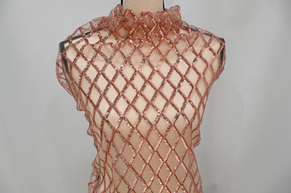 Luxury Glitz Mesh Embroidery Fabric | 52" Wide | Multiple Colors |