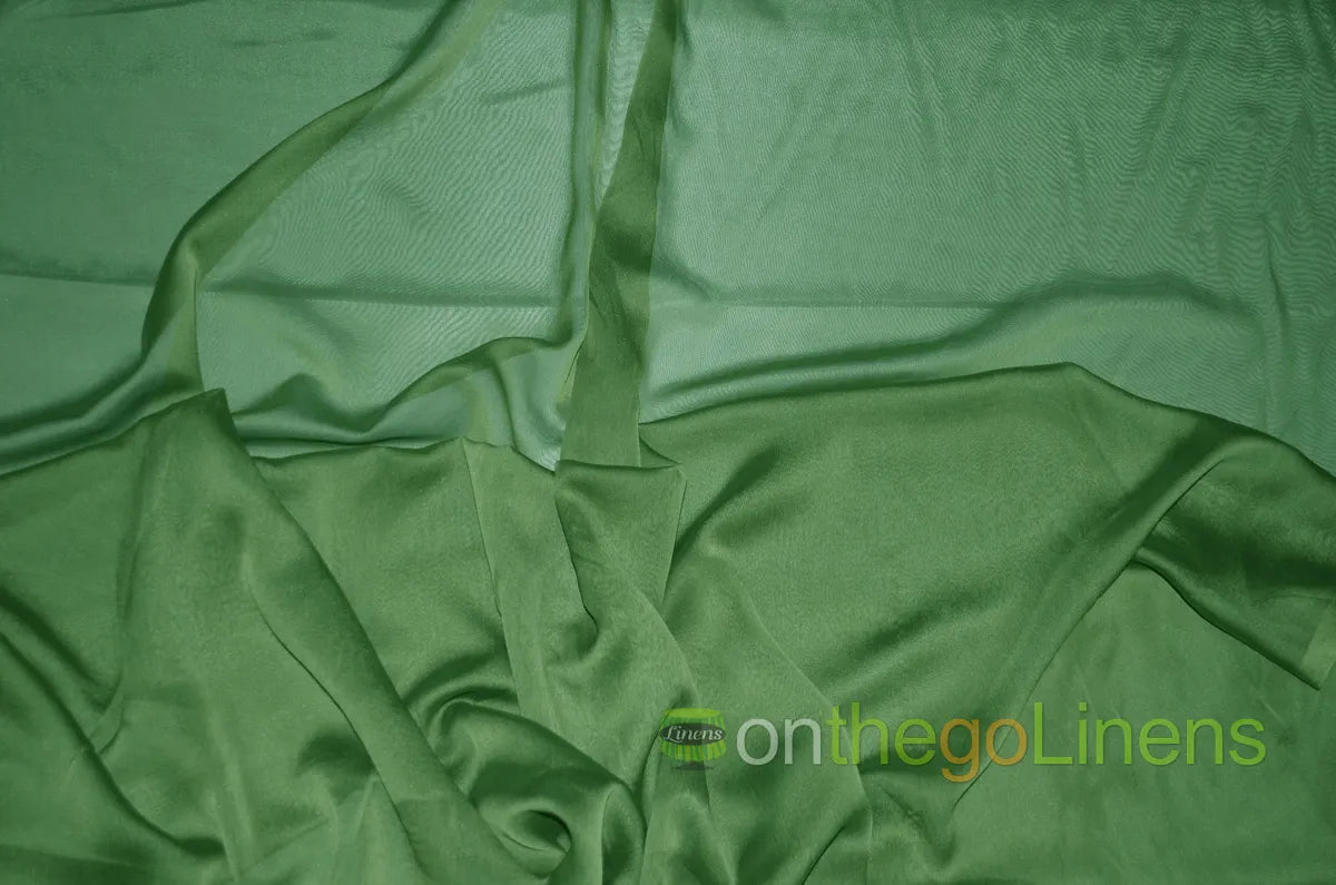 Bamboo Green Two Tone Chiffon