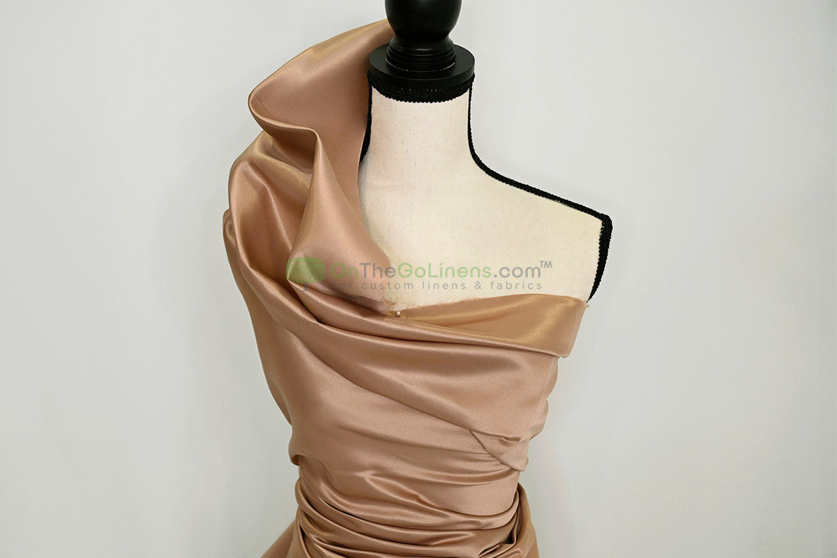 Lamour Satin Fabric by the Yard & Bolt | 100% Polyester Semi Dull Heavy Satin Fabric | 60" Wide | Multiple Colors |