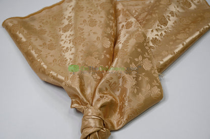 Floral Jacquard Satin Fabric by the Yard | Isabella Floral Jacquard | 60 Wide | Rose Jacquard Satin Fabric |