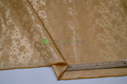 Floral Jacquard Satin Fabric by the Yard | Isabella Floral Jacquard | 60 Wide | Rose Jacquard Satin Fabric |