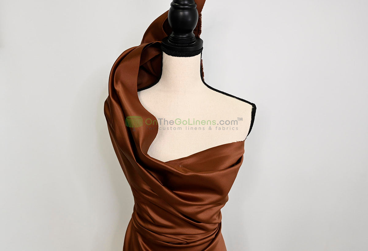 Lamour Satin Fabric by the Yard & Bolt | 100% Polyester Semi Dull Heavy Satin Fabric | 60" Wide | Multiple Colors |