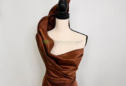 Lamour Satin Fabric by the Yard & Bolt | 100% Polyester Semi Dull Heavy Satin Fabric | 60" Wide | Multiple Colors |
