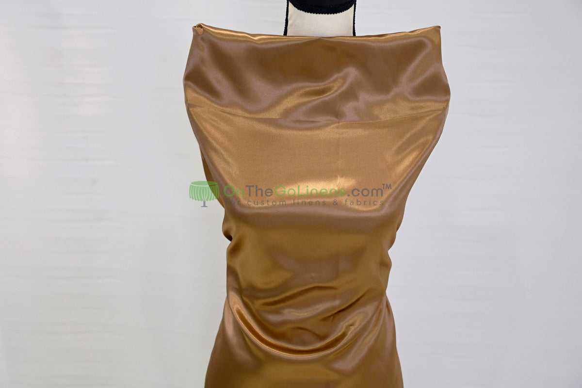 Stretch Charmeuse Fabric by the Yard | Silky Soft Stretch Satin Fabric | 4% Spandex | Multiple Colors |