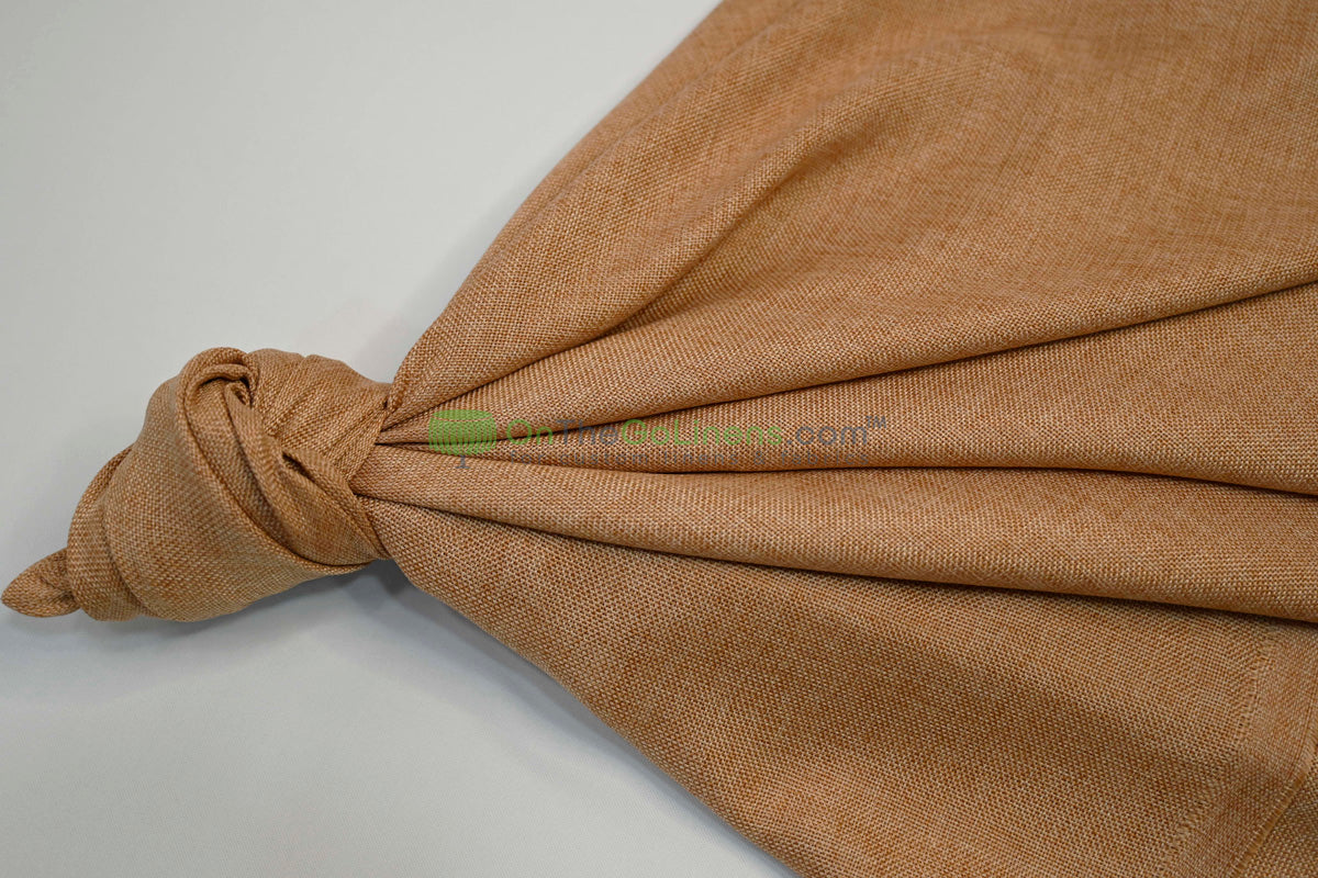 Vintage Linen Event Drapery Panels | Imitation Burlap Curtains | Washable 100% Polyester Burlap |
