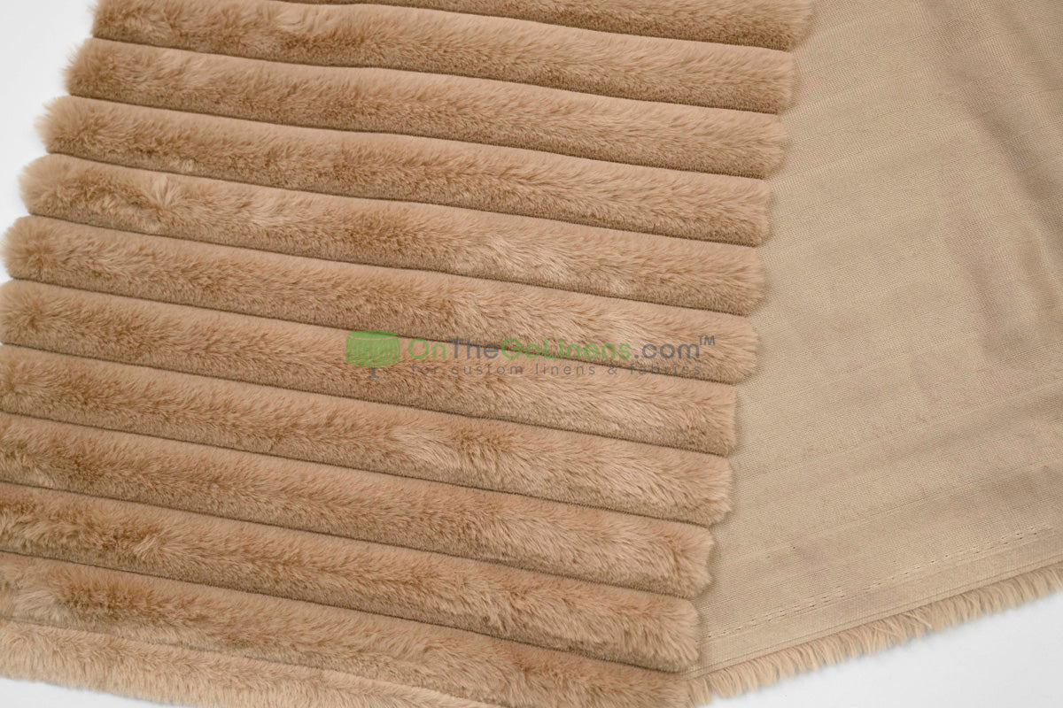 Striped Rabbit Fur Fabric by the Yard | Ultra-Soft Plush Faux Fur | 64/66” Wide | Available in Multiple Colors