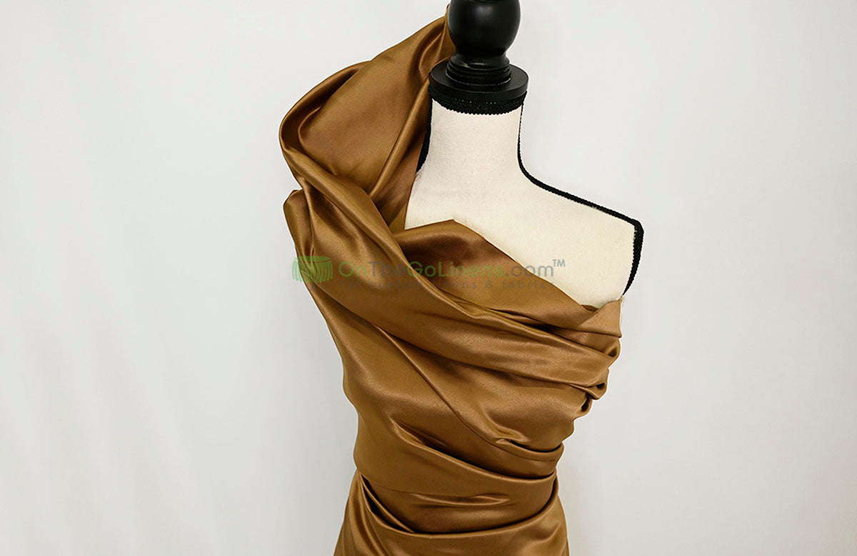 Lamour Satin Fabric by the Yard & Bolt | 100% Polyester Semi Dull Heavy Satin Fabric | 60" Wide | Multiple Colors |
