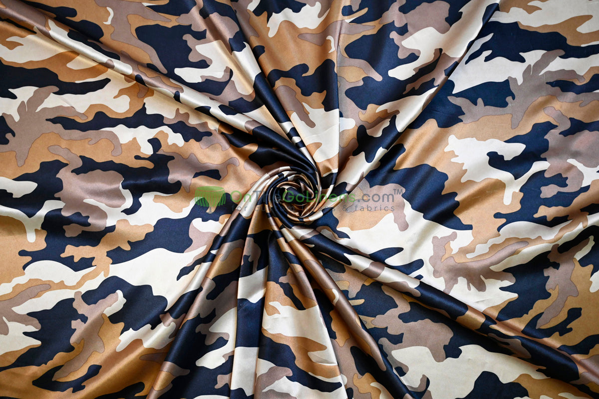 Army Camouflage Charmeuse Satin Tablecloths | Army Camouflage Tablecloths | Multiple Sizes |