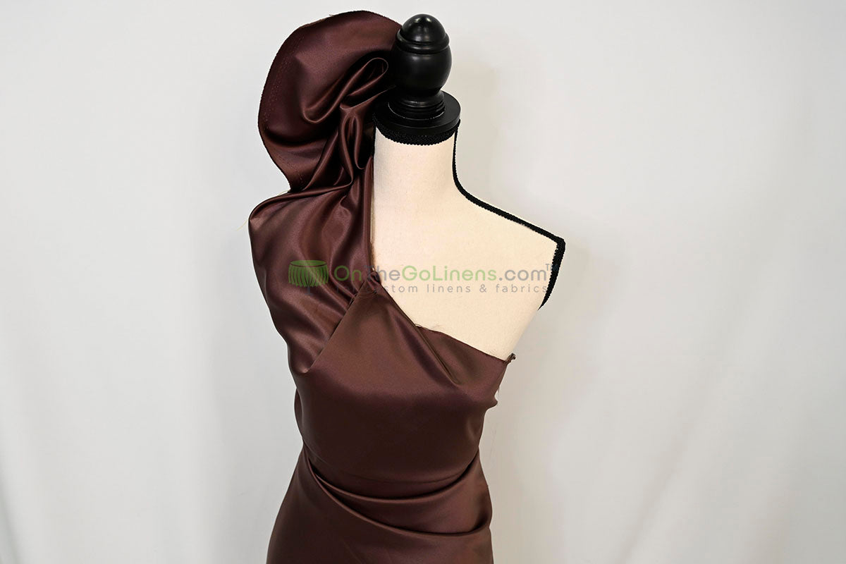 Lamour Satin Fabric by the Yard & Bolt | 100% Polyester Semi Dull Heavy Satin Fabric | 60" Wide | Multiple Colors |