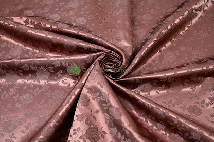 Floral Jacquard Satin Fabric by the Yard | Isabella Floral Jacquard | 60 Wide | Rose Jacquard Satin Fabric |