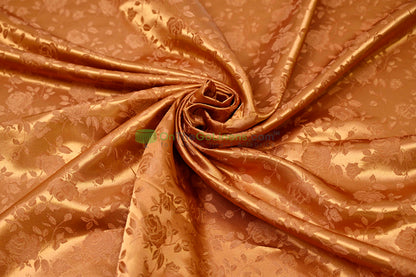 Floral Jacquard Satin Fabric by the Yard | Isabella Floral Jacquard | 60 Wide | Rose Jacquard Satin Fabric |