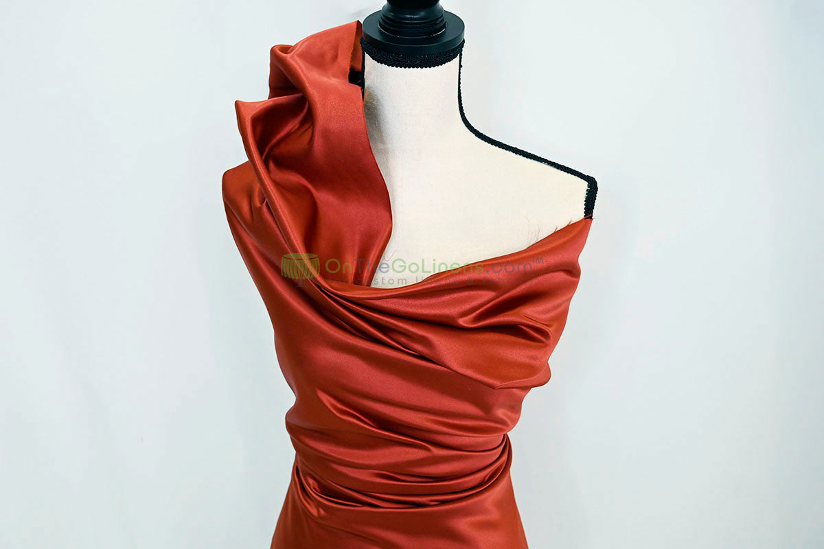 Lamour Satin Fabric by the Yard & Bolt | 100% Polyester Semi Dull Heavy Satin Fabric | 60" Wide | Multiple Colors |
