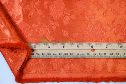 Floral Jacquard Satin Fabric by the Yard | Isabella Floral Jacquard | 60 Wide | Rose Jacquard Satin Fabric |