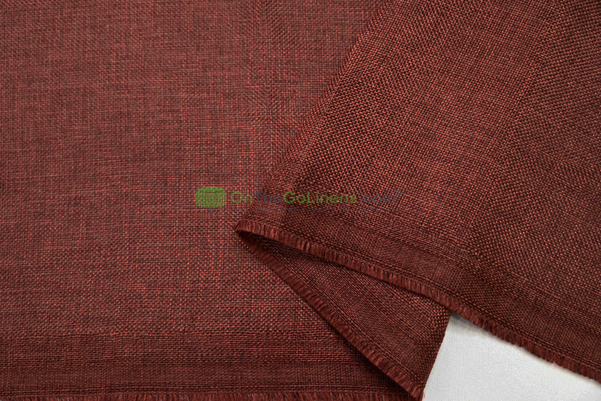 Vintage Linen Event Drapery Panels | Imitation Burlap Curtains | Washable 100% Polyester Burlap |