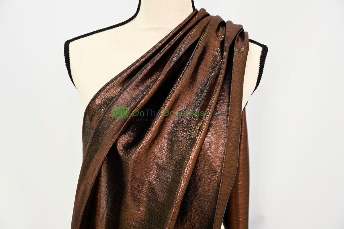 Metallic Stretch Slinky Fabric by the Yard | 58” Wide | 2 Way Stretch | Multiple Colors