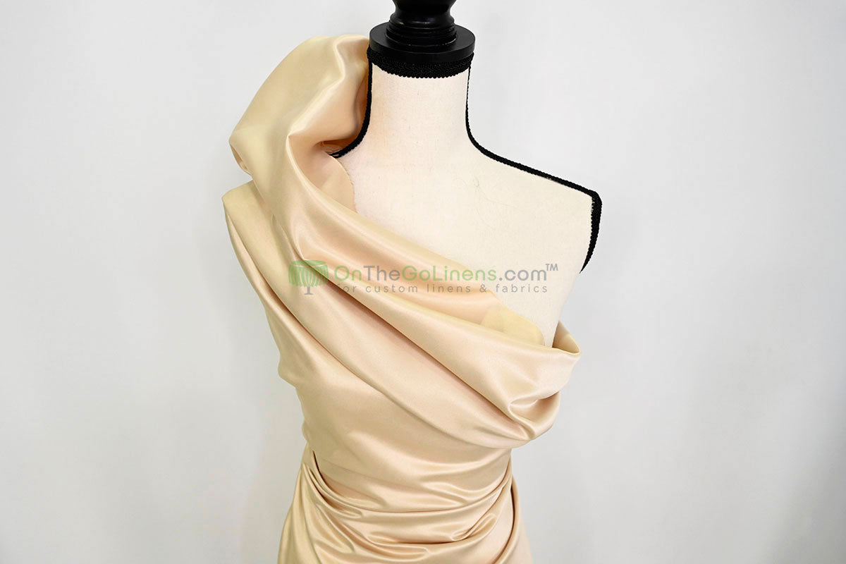 Lamour Satin Fabric by the Yard & Bolt | 100% Polyester Semi Dull Heavy Satin Fabric | 60" Wide | Multiple Colors |