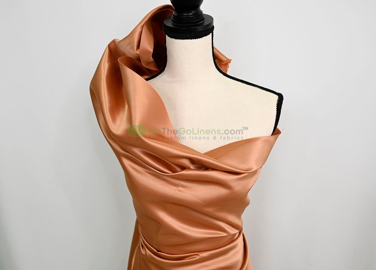 Lamour Satin Fabric by the Yard & Bolt | 100% Polyester Semi Dull Heavy Satin Fabric | 60" Wide | Multiple Colors |
