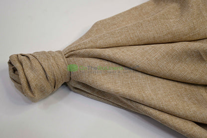 Vintage Linen Event Drapery Panels | Imitation Burlap Curtains | Washable 100% Polyester Burlap |