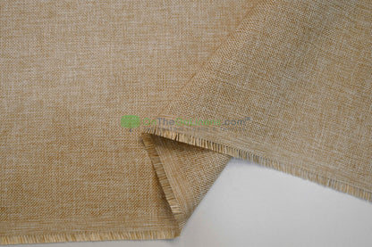 Vintage Linen Event Drapery Panels | Imitation Burlap Curtains | Washable 100% Polyester Burlap |