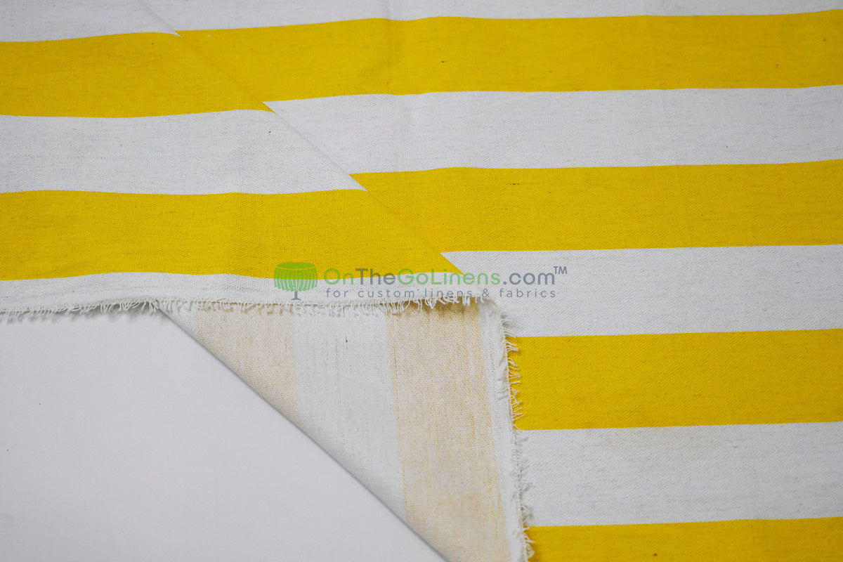 100% Cotton Canvas 2" Stripe Fabric | Sold by the Yard | Four Colors Available | 60" Wide |