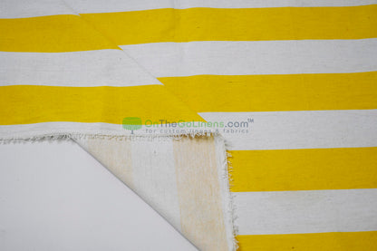 100% Cotton Canvas 2" Stripe Fabric | Sold by the Yard | Four Colors Available | 60" Wide |