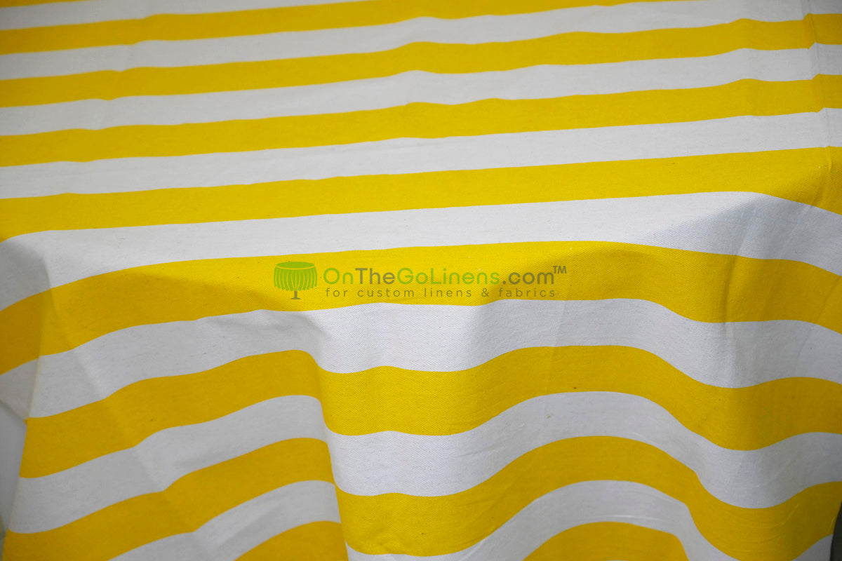 100% Cotton Canvas 2" Stripe Fabric | Sold by the Yard | Four Colors Available | 60" Wide |