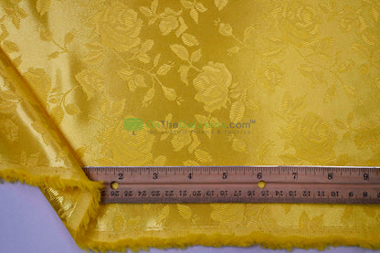 Floral Jacquard Satin Fabric by the Yard | Isabella Floral Jacquard | 60 Wide | Rose Jacquard Satin Fabric |