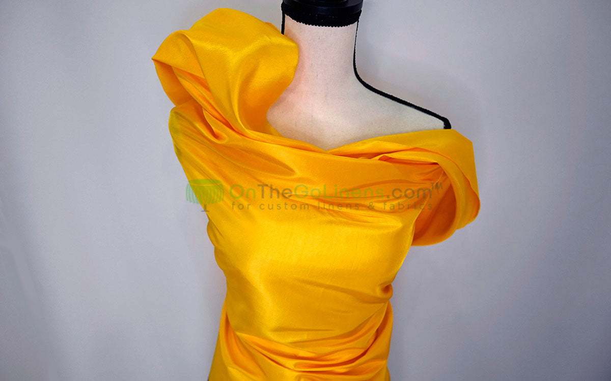 Taffeta Fabric by the Yard | Non Stretch Taffeta | 60" Wide | 75 Colors Available | Wholesale Bolt Available |