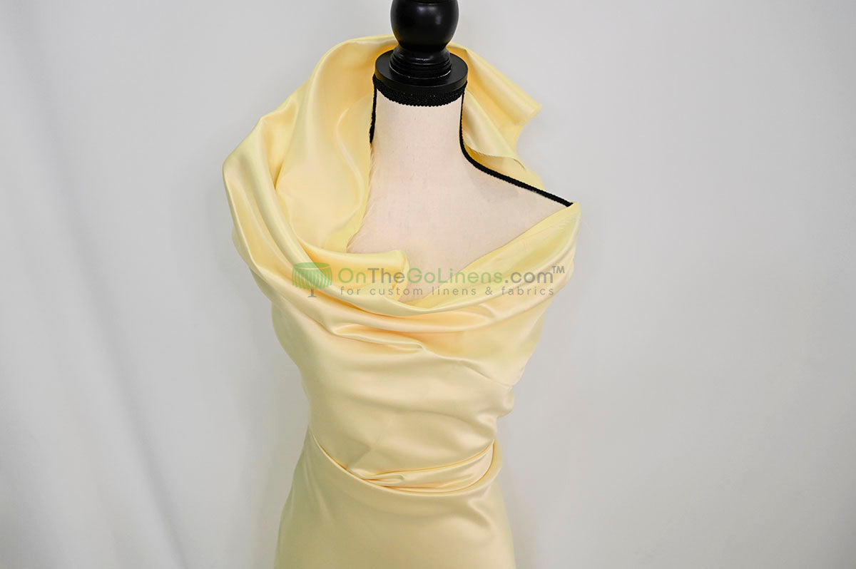 Lamour Satin Fabric by the Yard & Bolt | 100% Polyester Semi Dull Heavy Satin Fabric | 60" Wide | Multiple Colors |