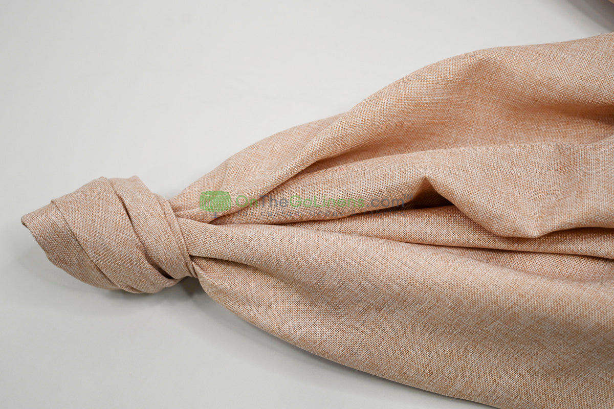 Vintage Linen Event Drapery Panels | Imitation Burlap Curtains | Washable 100% Polyester Burlap |