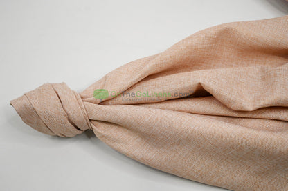 Vintage Linen Event Drapery Panels | Imitation Burlap Curtains | Washable 100% Polyester Burlap |