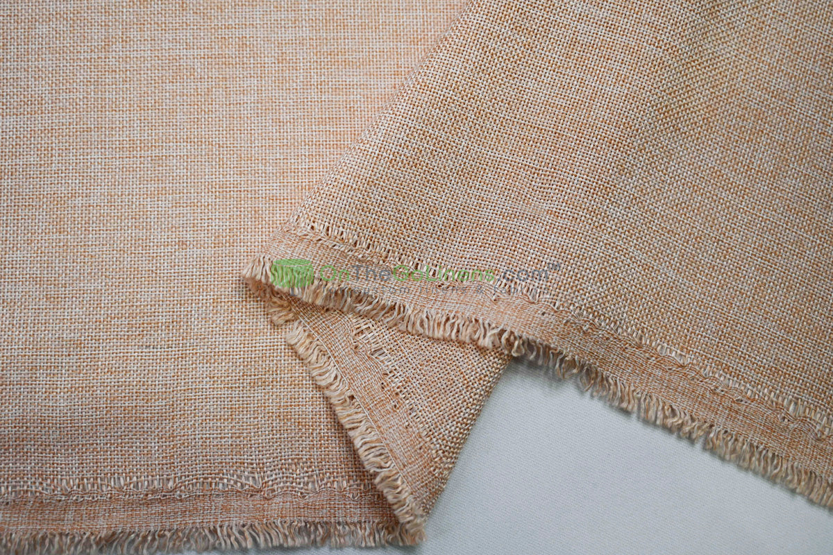 Vintage Linen Event Drapery Panels | Imitation Burlap Curtains | Washable 100% Polyester Burlap |