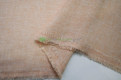 Vintage Linen Event Drapery Panels | Imitation Burlap Curtains | Washable 100% Polyester Burlap |
