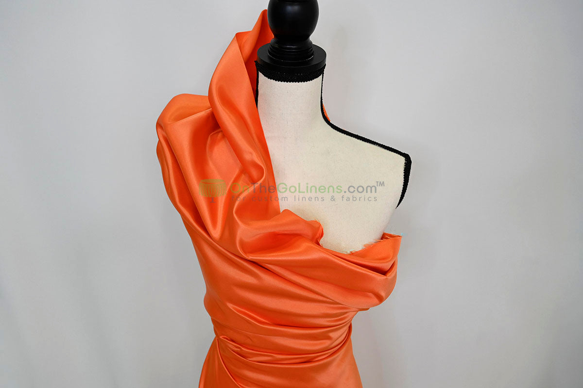 Lamour Satin Fabric by the Yard & Bolt | 100% Polyester Semi Dull Heavy Satin Fabric | 60" Wide | Multiple Colors |