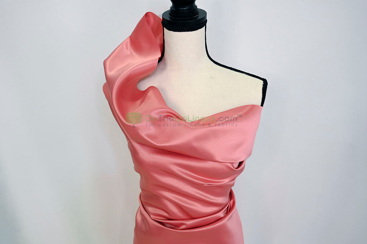 Lamour Satin Fabric by the Yard & Bolt | 100% Polyester Semi Dull Heavy Satin Fabric | 60" Wide | Multiple Colors |