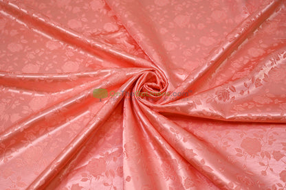 Floral Jacquard Satin Fabric by the Yard | Isabella Floral Jacquard | 60 Wide | Rose Jacquard Satin Fabric |