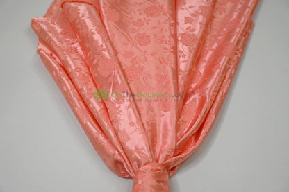Floral Jacquard Satin Fabric by the Yard | Isabella Floral Jacquard | 60 Wide | Rose Jacquard Satin Fabric |