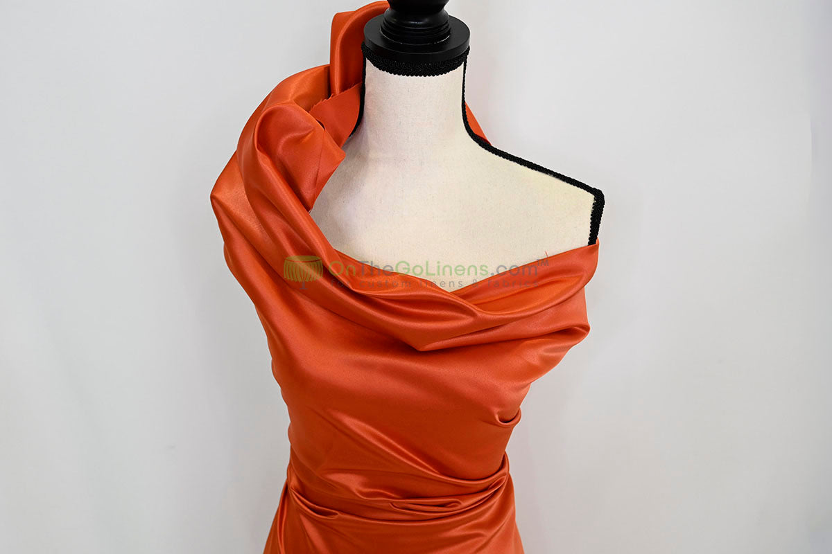 Lamour Satin Fabric by the Yard & Bolt | 100% Polyester Semi Dull Heavy Satin Fabric | 60" Wide | Multiple Colors |