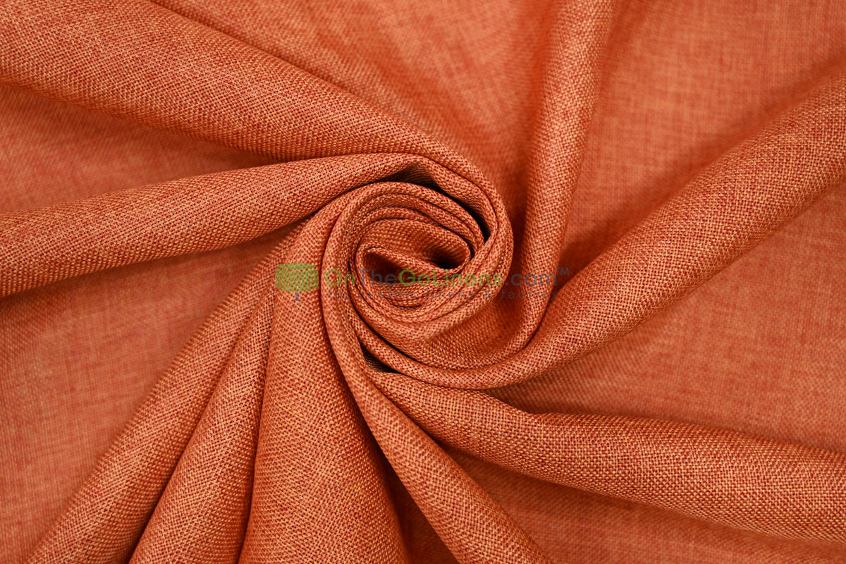 Vintage Linen Event Drapery Panels | Imitation Burlap Curtains | Washable 100% Polyester Burlap |