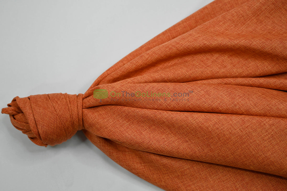 Vintage Linen Event Drapery Panels | Imitation Burlap Curtains | Washable 100% Polyester Burlap |