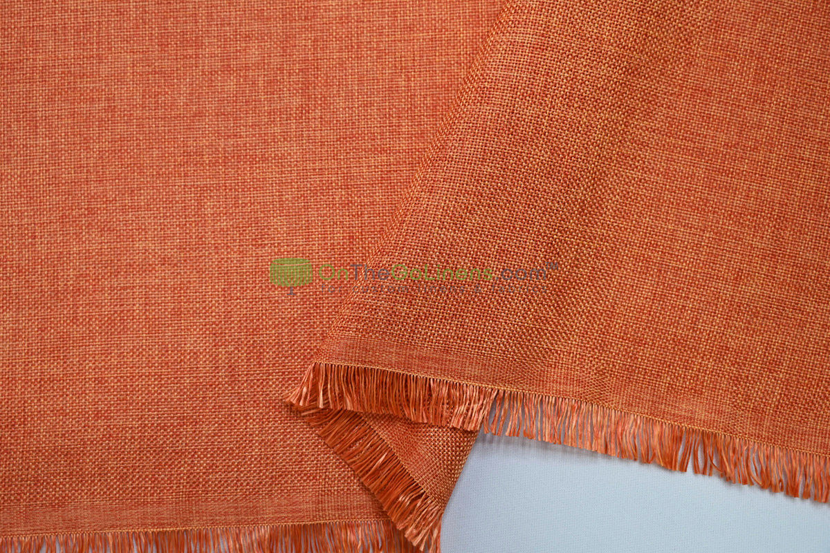 Vintage Linen Event Drapery Panels | Imitation Burlap Curtains | Washable 100% Polyester Burlap |
