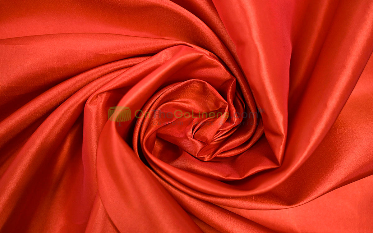Taffeta Fabric by the Yard | Non Stretch Taffeta | 60" Wide | 75 Colors Available | Wholesale Bolt Available |