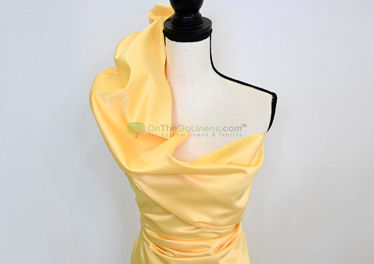 Lamour Satin Fabric by the Yard & Bolt | 100% Polyester Semi Dull Heavy Satin Fabric | 60" Wide | Multiple Colors |