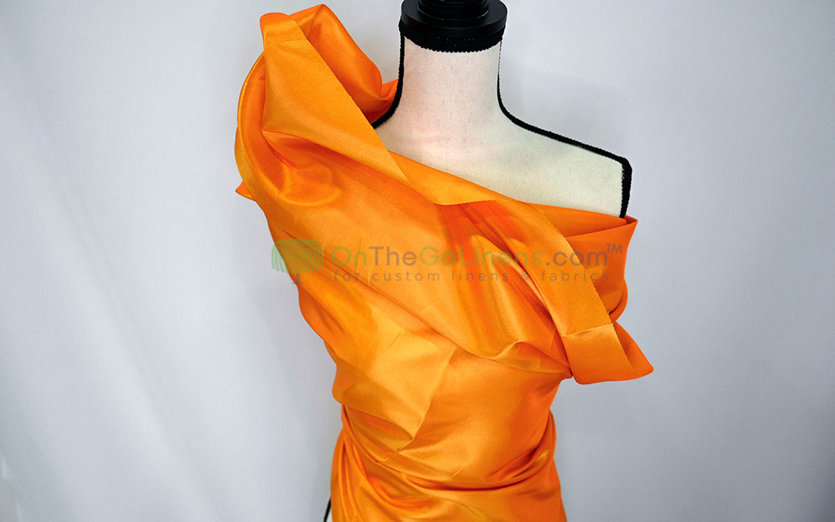 Taffeta Fabric by the Yard | Non Stretch Taffeta | 60" Wide | 75 Colors Available | Wholesale Bolt Available |