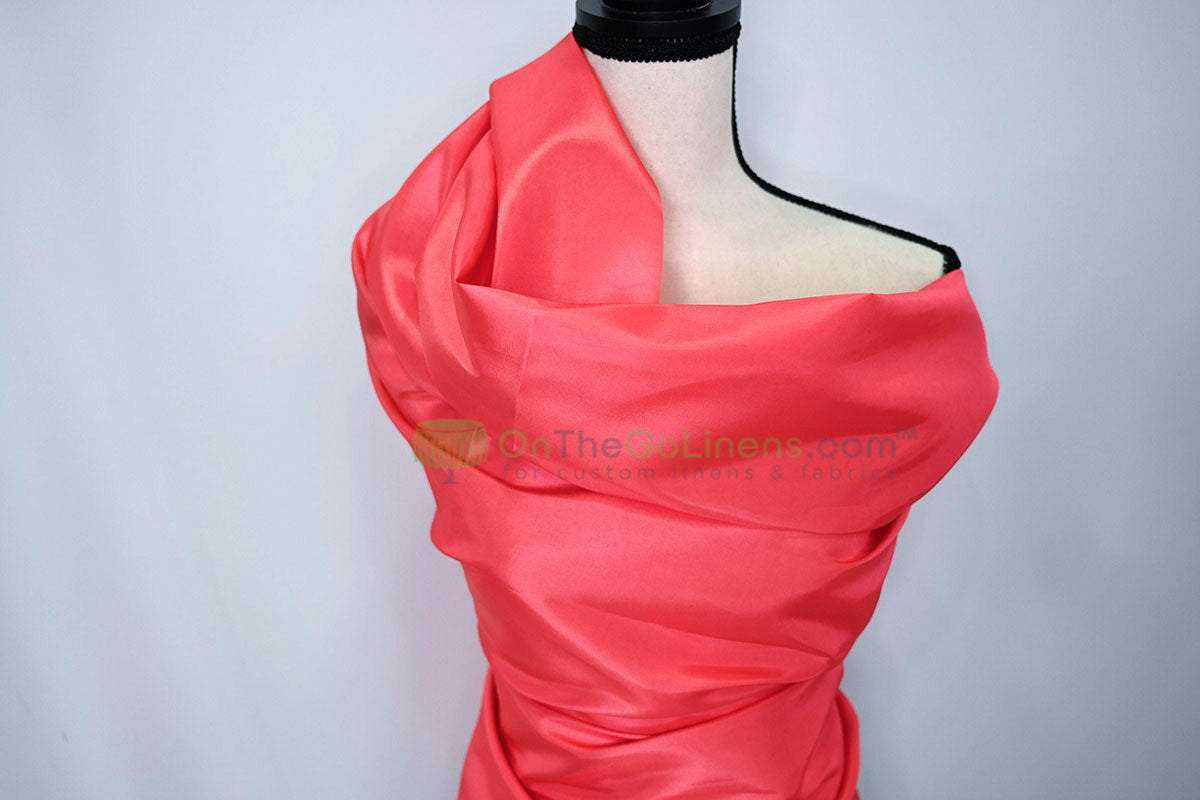Taffeta Fabric by the Yard | Non Stretch Taffeta | 60" Wide | 75 Colors Available | Wholesale Bolt Available |