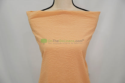 Gingham Seersucker Fabric – Lightweight 100% Polyester with Mechanical Stretch | 57/59" Width | 115 GSM