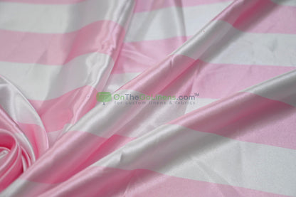 2" Stripe Charmeuse Satin Print Table Runners