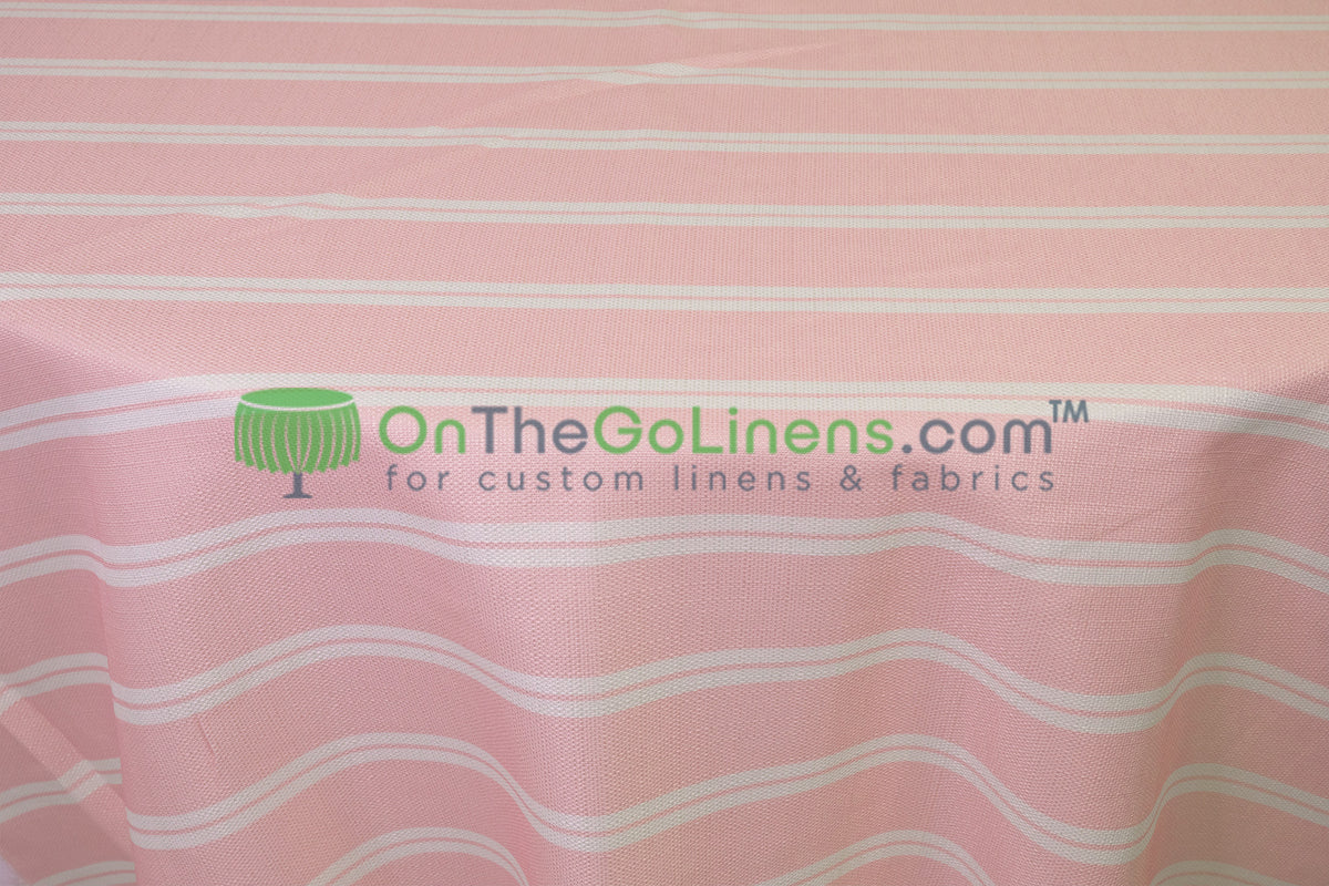 Monarch Stripe Tablecloths & Table Linens 100% Polyester for Weddings & Events