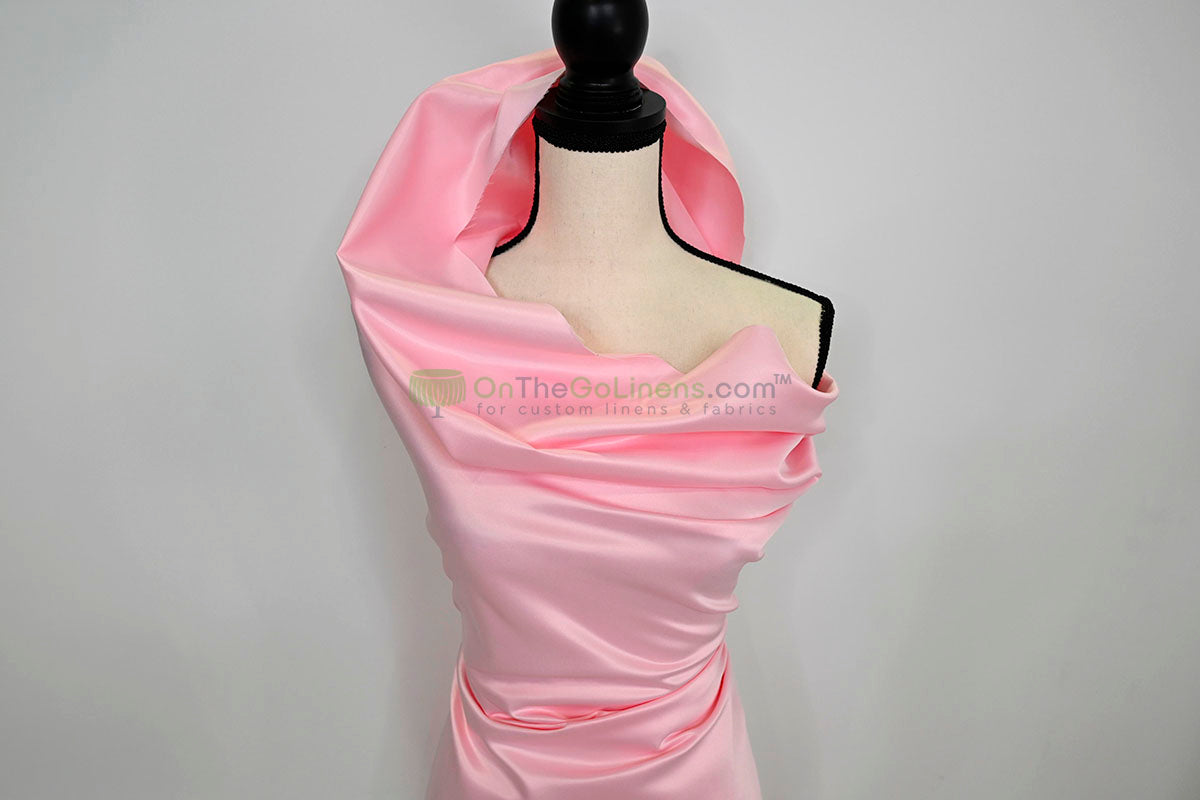 Lamour Satin Fabric by the Yard & Bolt | 100% Polyester Semi Dull Heavy Satin Fabric | 60" Wide | Multiple Colors |
