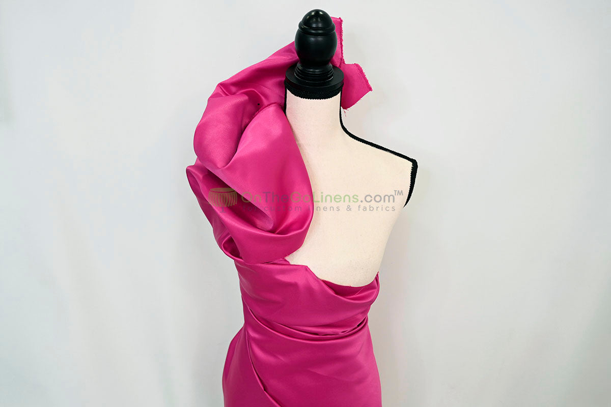 Lamour Satin Fabric by the Yard & Bolt | 100% Polyester Semi Dull Heavy Satin Fabric | 60" Wide | Multiple Colors |
